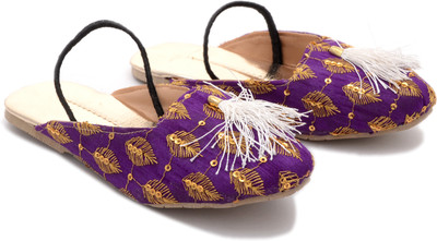 

Little Palz Girls Sling Back Flats(Purple