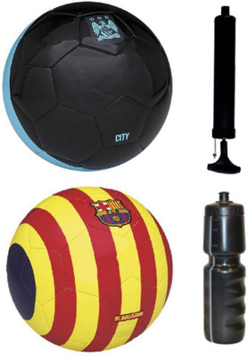 

M ART City Black + Blaugrana Yellow Football+PUMP+SIPPER, Combo Football Kit