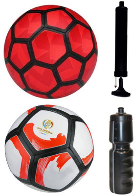 

M ART Strike Duro Red + Pitchciento Football+PUMP+SIPPER , Combo Football Kit