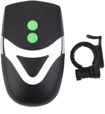 

RIDER'S CHOICE 3 Led Bike Bicycle Front Headlight Cycling Lamp And Electronic Bell Horn Hooter Siren LED Front Light(Black)