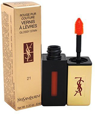 

Generic Yves Saint Laurent Rouge Pur Couture Vernis A Levres Glossy Stain Lip Gloss No Orange Fusion(Orange)