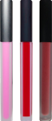 

Gabbu matte look(light pink, light red & peachy pink)
