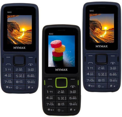

Mymax M40 Combo of Three Mobiles(Blue&Black$$Black&Green$$Blue&Black)
