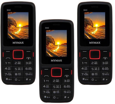 

Mymax M40 Combo of Three Mobiles(Black&Red$$Black&Red$$Black&Red)