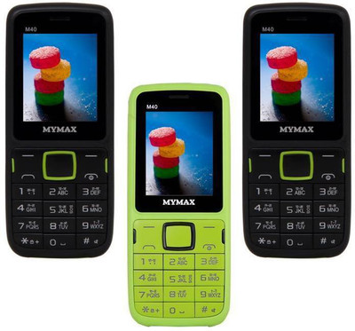 

Mymax M40 Combo of Three Mobiles(Black&Green$$Green&Black$$Black&Green)