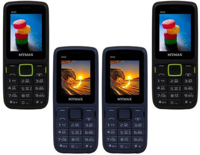 

Mymax M40 Combo of Four Mobiles(Black&Green$$Blue&Black$$Blue&Black$$Black&Green)