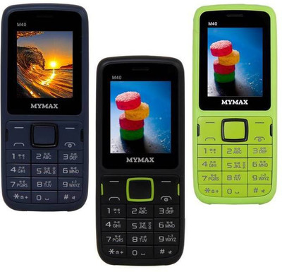 

Mymax M40 Combo of Three Mobiles(Blue&Black$$Black&Green$$Green$$Black)