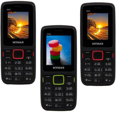 

Mymax M40 Combo of Three Mobiles(Black&Red$$Black&Green$$Black&Red)