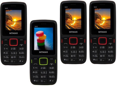 

Mymax M40 Combo of Four Mobiles(Black&Red$$Black&Green$$Black&Red$$Black&Red)