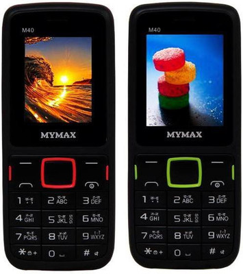 

Mymax M40 Combo of Two Mobiles(Black&Red$$Black&Green)