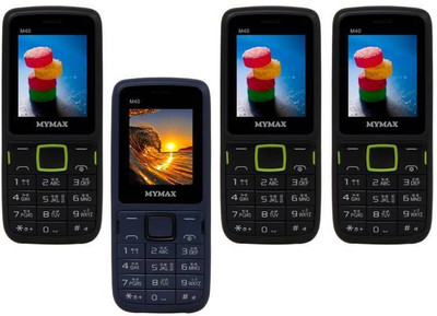 

Mymax M40 Combo of Four Mobiles(Black&Green$$Blue&Black$$Black&Green$$Black&Green)