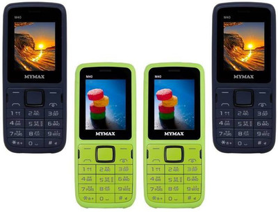 

Mymax M40 Combo of Four Mobiles(Blue&Black$$Green&Black$$Green&Black$$Blue&Black)