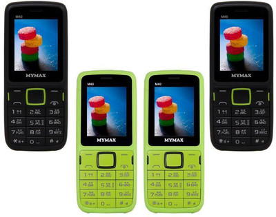 

Mymax M40 Combo of Four Mobiles(Black&Green$$Green&Black$$Green&Black$$Black&Green)