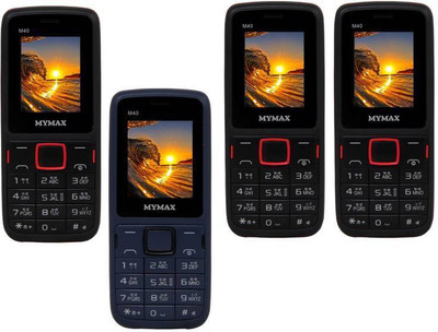 

Mymax M40 Combo of Four Mobiles(Black&Red$$Blue&Black$$Black&Red$$Black&Red)