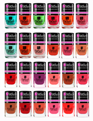 

Forsure Modern Shades Shining Nail Polish Combo of 24 pcs Red,Orange,Pink,Green,Peach,Nude,Turrquoise,Brick Nude,Mauve,Brown,Purple,Light Pink,Fast Red,Pinkish Nude,Naughty Nude(Pack of 24)