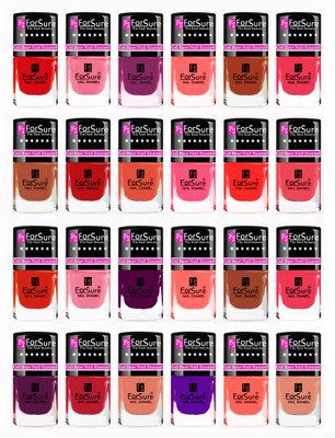 

Forsure Modern Shades Shining Nail Polish Combo of 24 pcs Red,Pink,Peach,Nude,Brick Nude,Mauve,Brown,Purple,Light Pink,Fast Red,Pinkish Nude,Naughty Nude, Brick Nude,Pink,Peach,Red,Naughty Peach,Purple,Voilet,Brown.Mauve,Nude(Pack of 24)