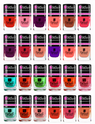 

Forsure Modern Shades Shining Nail Polish Combo of 24 pcs Brick Nude,Pink,Peach,Red,Naughty Peach,Purple,Voilet,Brown.Mauve,Nude, Red,Orange,Pink,Green,Peach,Nude,Turrquoise(Pack of 24)