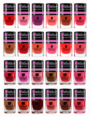 

Forsure Modern Shades Shining Nail Polish Combo of 24 pcs Red,Pink,Peach,Nude,Brick Nude,Mauve,Brown,Purple,Light Pink,Fast Red,Pinkish Nude,Naughty Nude,Red,Pink,Maroon,Purple,Peach,Nude,Orange,Brown(Pack of 24)