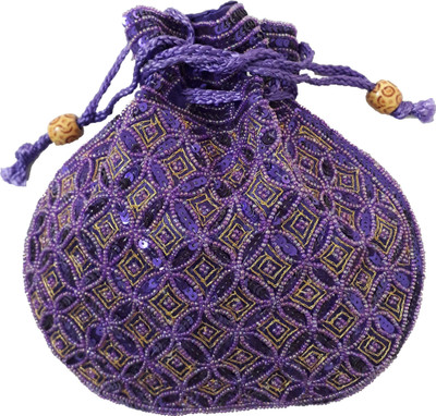

HimalayaHandicraft Wedding/Casual/Party Potli bag for Girl's and Women's Potli(Purple)