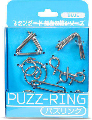 

Hanayama Metal Wisdom Puzzle Set Japanese Technology Blue(6 Pieces)