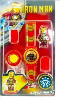 

GUBBAREY Ironman Digital Toy spin Watch Lego style