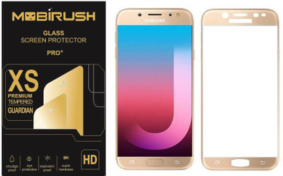 MOBIRUSH Edge To Edge Tempered Glass for Samsung Galaxy J7 Duo(Pack of 1)