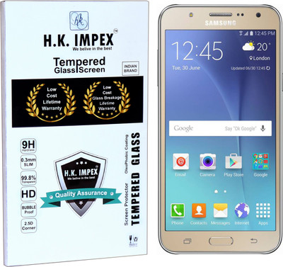 H.K.Impex Tempered Glass Guard for Samsung Galaxy J7,samsung galaxy j7 tempered glass in mobile screen guard (full body cover glass)(Pack of 1)