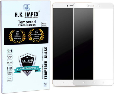 H.K.Impex Tempered Glass Guard for MI Max,xiomi mi max tempered glass in mobile screen guard(full body cover glass)(Pack of 1)