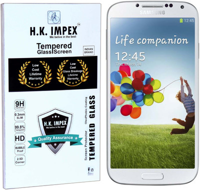 H.K.Impex Tempered Glass Guard for Samsung Galaxy S4,samsung galaxy s4 tempered glass in mobile screen guard (full display cover glass).(Pack of 1)