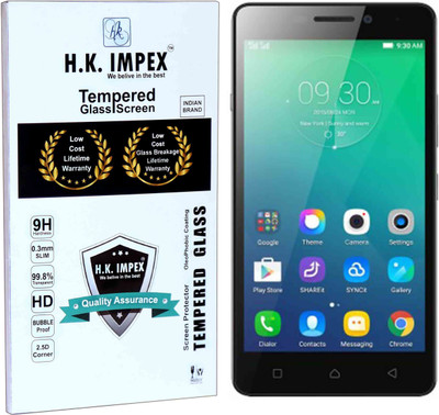 H.K.Impex Tempered Glass Guard for Lenovo Vibe P1M,lenovo vibe p1m tempered glass in mobile screen guard (full display cover glass)(Pack of 1)