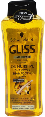 

Schwarzkopf Gliss Hair Repair Oil Nutritive Shampoo, Longer Hair, Prone to Split-Ends - 400ml(400 ml)