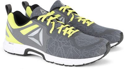 

REEBOK DISTANCE RIDE Running Shoes For Men(Grey, Yellow, Grey/high vis green/black