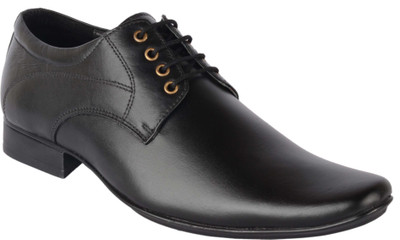

Goosebird Mens Leather Lace Up Shoes Lace Up For Men(Black