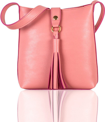 

Abhi Women Pink PU Sling Bag