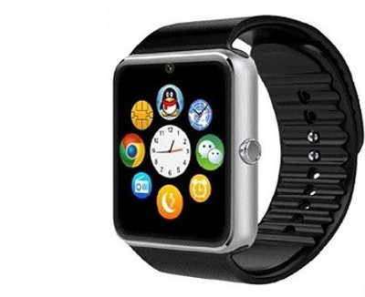 

GUG GT08 Smart Watch Pedometer Call Reminder Bluetooth Smart Watch With SIM Card Slot Smartwatch(Black Strap Free Size)