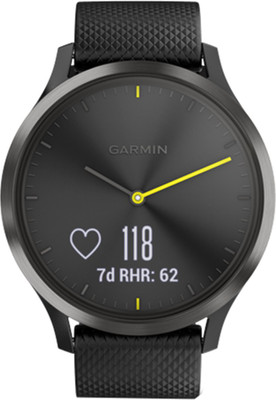 

Garmin Vivomove HR Black Smartwatch(Black Strap Regular)