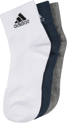 ADIDAS Men Solid Mid-Calf/Crew(Pack of 3)