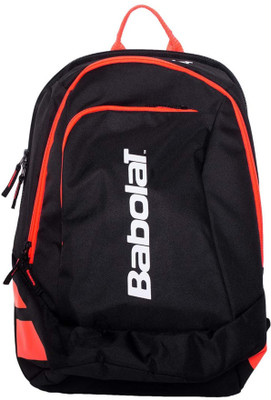 Babolat CLASSIC CLUB Tennis BACKPACK(Black, Backpack), Black fluo red