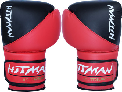 

Hitman Strike Pu Black/Red Double Color (12 Oz) Boxing Gloves (Boys, Black, Red), Multicolor