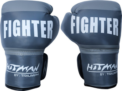 

Hitman Fighter PVC Boxing Gloves (M, Grey)