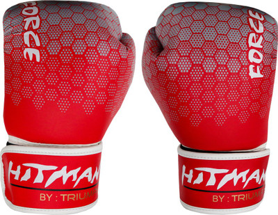 

Hitman Red Force Training 10 Oz Boxing Gloves (Boys, Red)