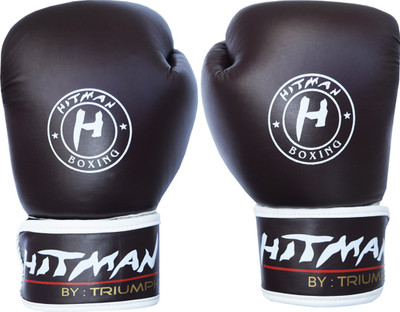 

Hitman PU Brown (12 Oz) Boxing Gloves (Boys, Black)