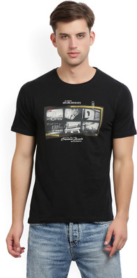 Buy LEE COOPER Graphic Print Men Round or Crew Black T-Shirt on