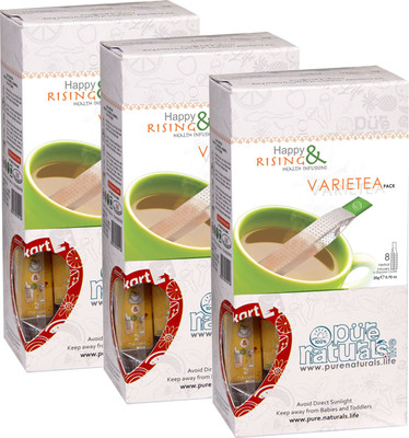 

Pure Naturals Infusion Varietea - 8 Tea Stick (Set of 3) Assorted Herbal Infusion(60 g, Box)