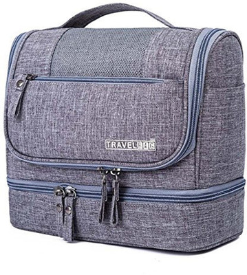 

House of Quirk Travel Hanging Toiletry Makeup Cosmetic Bag Waterproof Organizer for Men and Women Accessories Toiletry Kit (Grey) Travel Toiletry Kit(Grey)