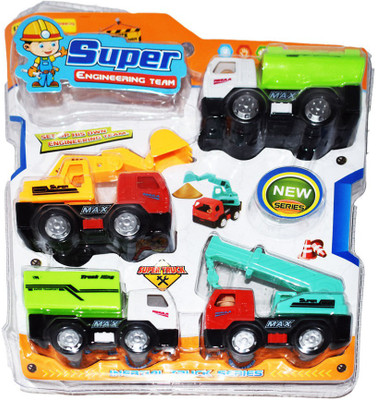 

Deal4online Friction Powered Engineering Truck Set Toys(Multicolor)