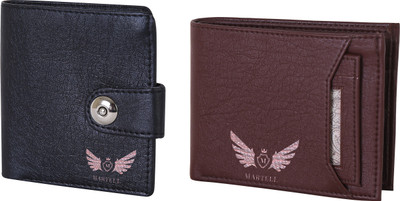 

Martell Men Brown Artificial Leather Wallet(4 Card Slots), Black