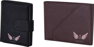 

Martell Men Brown Artificial Leather Wallet(4 Card Slots), Black