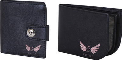 

Martell Men Black Artificial Leather Wallet(4 Card Slots)