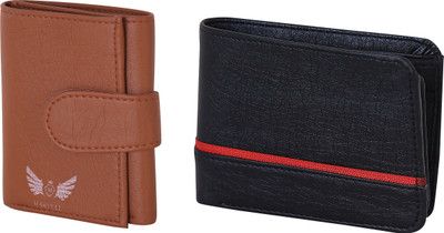 Martell Men Black Artificial Leather Wallet(4 Card Slots), Brown
